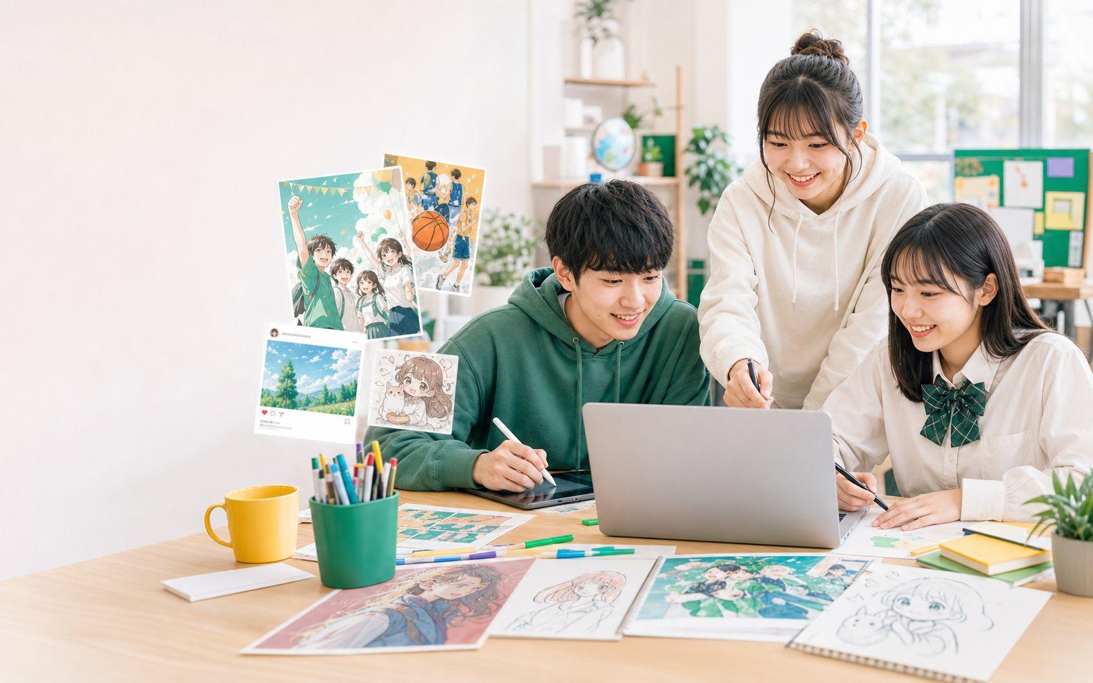 スククリで制作を相談する学生クリエイター